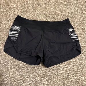 Ivivva Black Athletic Shorts with White Accent Panels